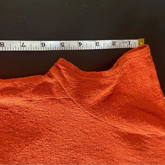 Madewell Texture & Thread Women’s Wrap Tie Top Shirt Brick Red Orange size XL - Picture 8 of 9